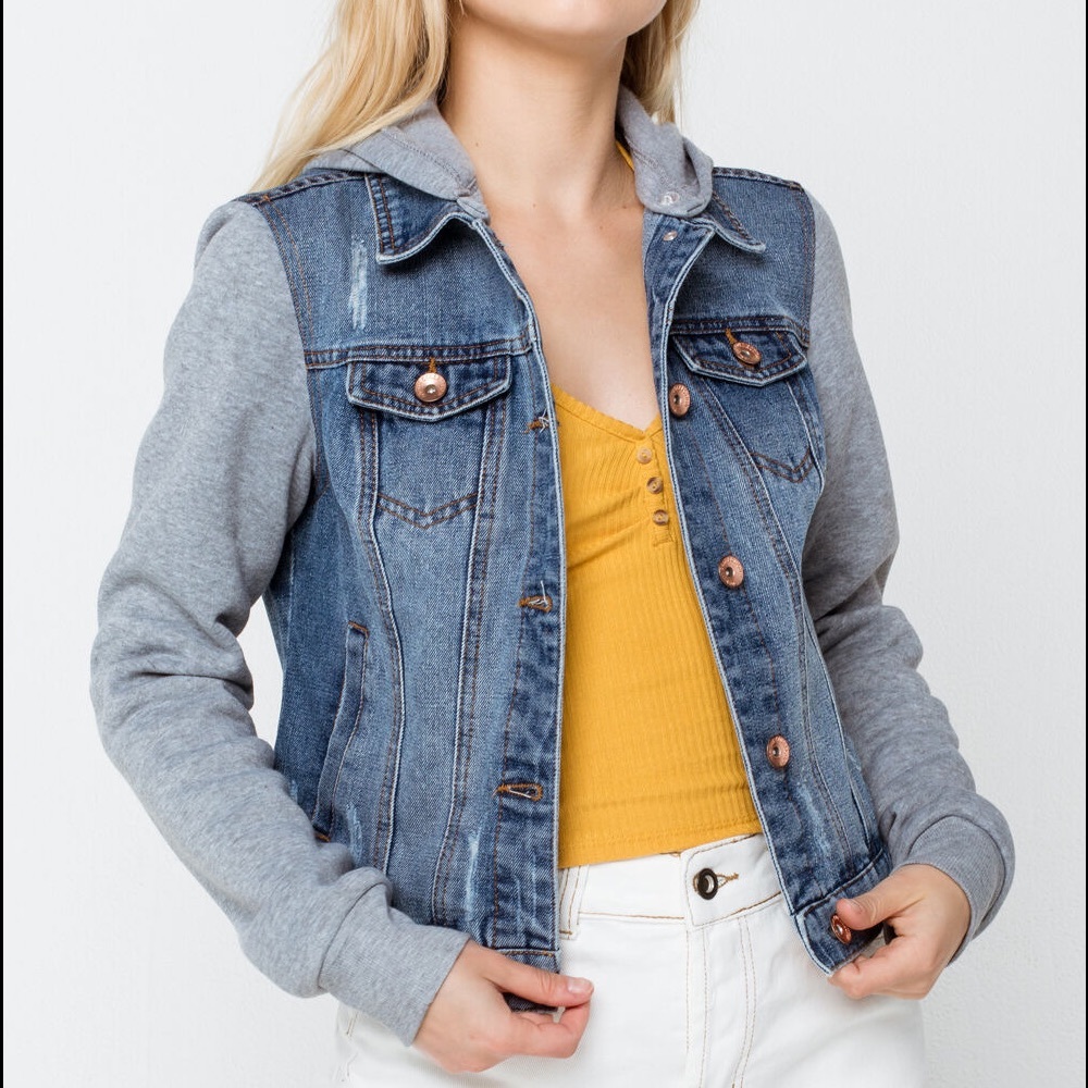 Ci Sono denim sweatshirt jacket